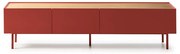 Mobile TV rosso scuro effetto rovere 180x45 cm Arista - Teulat