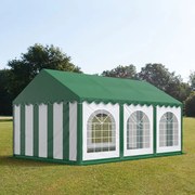 TOOLPORT 3x6m tendone per feste, PVC 750, telaio perimetrale, bianco-verde - (7240)