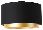 Plafoniera moderna nera con oro 47 cm Duo Shade - Combi