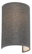 Lampada da parete moderna grigia - Simple Drum Jute