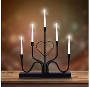 Brilagi - Portacandele natalizio LED/2xAA nero