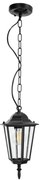 Lampadario da esterno a sospensione con catena 1xE27/60W/230V nero