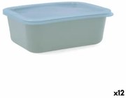 Portapranzo Rettangolare con Coperchio Quid Inspira 740 ml Verde Plastica (12 Unità)