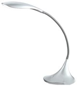 Lampada Da Tavolo Moderna Nunki Silicone E Materie Plastiche Grigio Lucido Led