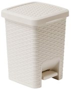 Cestino a pedale per il bagno color crema Cestino a pedale in rattan Calico, 6 l - Addis