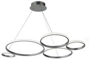 Lampadario led pois argento so.pois-silver