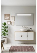 Mobile da bagno sospeso sotto lavabo L 100 x H 48 x P 22 cm bianco, 2 cassetti, 1 anta VISOBATH Kompas
