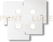 Totem plafoniera bianca 4 luci attacco gx53 lampadine incluse