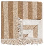 Asciugamano in cotone marrone e beige 50x100 cm Elaia - Bloomingville
