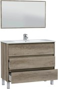 Mobile Bagno Dakota 100x45x86h con 3 Cassetti in Rovere Alaska