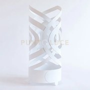 Porta ombrelli ricercato optical bianco in ferro diametro23cmx54cmh