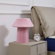 Lampada da tavolo Lindby Magali, rosa, carta, Ø 34 cm, E14