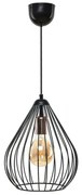 Lampadario nero con paralume in metallo ø 24 cm – Opviq lights