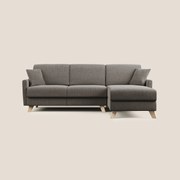 Edgar divano letto angolare in tessuto felis impermeabile T03 talpa