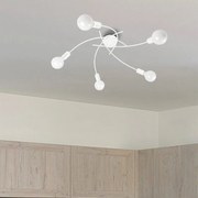 Plafoniera moderno Stella Ø 70 cm bianco IP20, 5XE27
