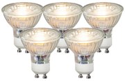 Set di 5 lampade LED GU10 COB 3.5W 330 lm 3000K