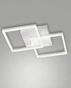 Bard applique bianca nw 2 luci a led 4000k - 39w - 4050 lm dimmerab...