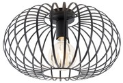 Lampada da soffitto intelligente nera 39 cm con Wi-Fi G95 - Johanna