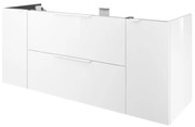 Mobile da bagno sotto lavabo SENSEA Neo Frame bianco laccato lucido L 150 x H 64 x P 48 cm 2 cassetti 2 ante, lavabo non incluso