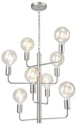 Lampadario su catena ORLANDO 8xE27/60W/230V argento