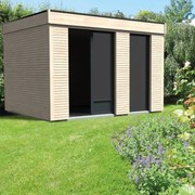 Casetta da giardino DECOR ET JARDIN semi-abitabile Decor Home in legno con porta doppio battente, superficie interna 8.71 m² e spessore parete 90 mm