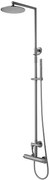 Paffoni Steel ZCOL500 colonna doccia regolabile con miscelatore soffione tondo 23 cm flessibile 150 cm in acciaio inox