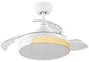 Lampadario Ventilatore da soffitto Messe Nature 27W illuminazione Led regolabile con telecomando M LEDME