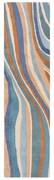 Passatoia blu in lana tessuta a mano 60x230 cm Abstract Flow - Flair Rugs