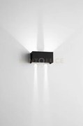 Double cube applique da esterno 20w 1540lm 4000k ip65 nero 20x10cm