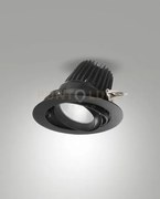 Rubens faretto da incasso 36w 3000k 3800lm nero wrc 20° on/off