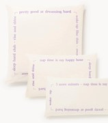 Federa in percalle di cotone con scritta ricamata Roya