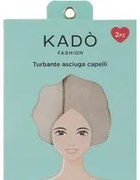 Set 2 asciugamani capelli turbante in microfibra beige