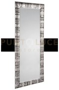 Nadja specchio da parete cornice lavorata argento e nero 70x170cm