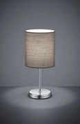 Lampada da tavolo jerrymetallo cromato r50491011 paralume grigio