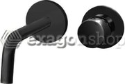 Paffoni Jo Jo006no70 Miscelatore lavabo Ad Incasso Con Piastra E Bocca 20 cm Nero Opaco