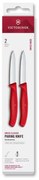 Victorinox - Set di 2 coltelli per verdure SWISS CLASSIC, lama da 8 cm, rosso