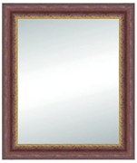 Specchio rettangolare in legno noce scuro 72 x 92 cm