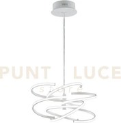 Sospensione in metallo verniciato bianco nest led 80w cct 3000k 400...