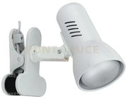 Spot carrera bianco con pinza 1 luce attacco e27 21,3x14x14,5cm in ...