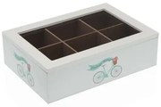 Scatola per Infusioni Versa Bicicletta Legno 17 x 7 x 24 cm