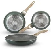 Set 3 padelle 20, 24 e 28 cm verde Cooking Therapy