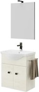 Mobile Bagno Sospeso Zaffiro 2 Ante 55 Cm Rovere Ghiaccio
