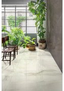 Piastrella da pavimento interno 120 x 278 cm Sp. 6 mm rettificato Jolie in gres porcellanato lucido bianco crema traffico molto intenso (pei 5/5) 6.68 mq