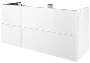 Mobile da bagno sotto lavabo SENSEA Neo  laccato lucido L 135 x H 64 x P 48 cm 4 cassetti, lavabo non incluso