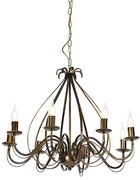 Lampadario classico oro antico 8 luci - Giuseppe