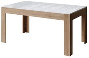 Tavolo allungabile 90x160/220 cm Bibi Mix piano Bianco Frassino - base Quercia Natura