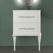 Mobile bagno sospeso con lavabo L 75 x P 46 cm bco opaco 2 cassetti per vasca centrale Tiffany