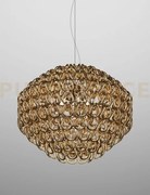 Giogali sospensione 85 cristallo oro e bronzo opaco 5 luci attacco ...
