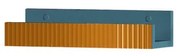 Mensola per bagno Niwa L 40 cm laccato opaco blu pacifico con vetro senape
