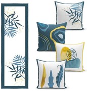 Set di 4 federe e runner da tavolo - Mila Home